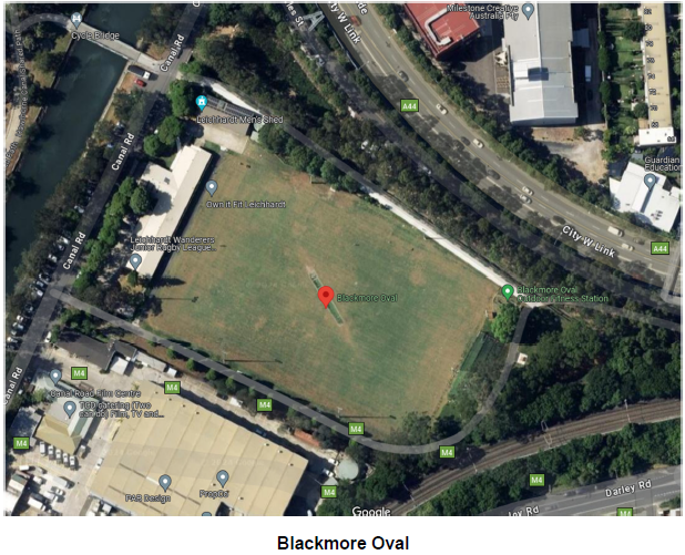 Blackmore Oval satellite image